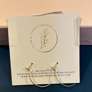 NWT CEDAR & CYPRESS DAINTY HOOPS